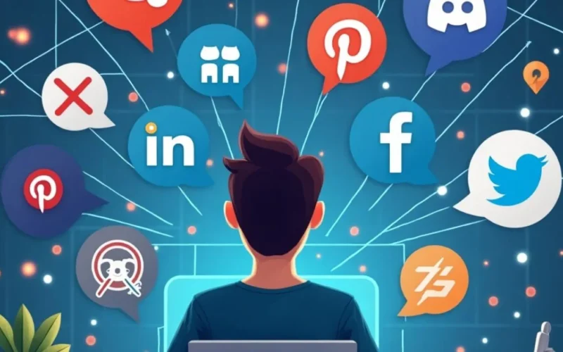 Top 2025 social media forum logos and chat icons.