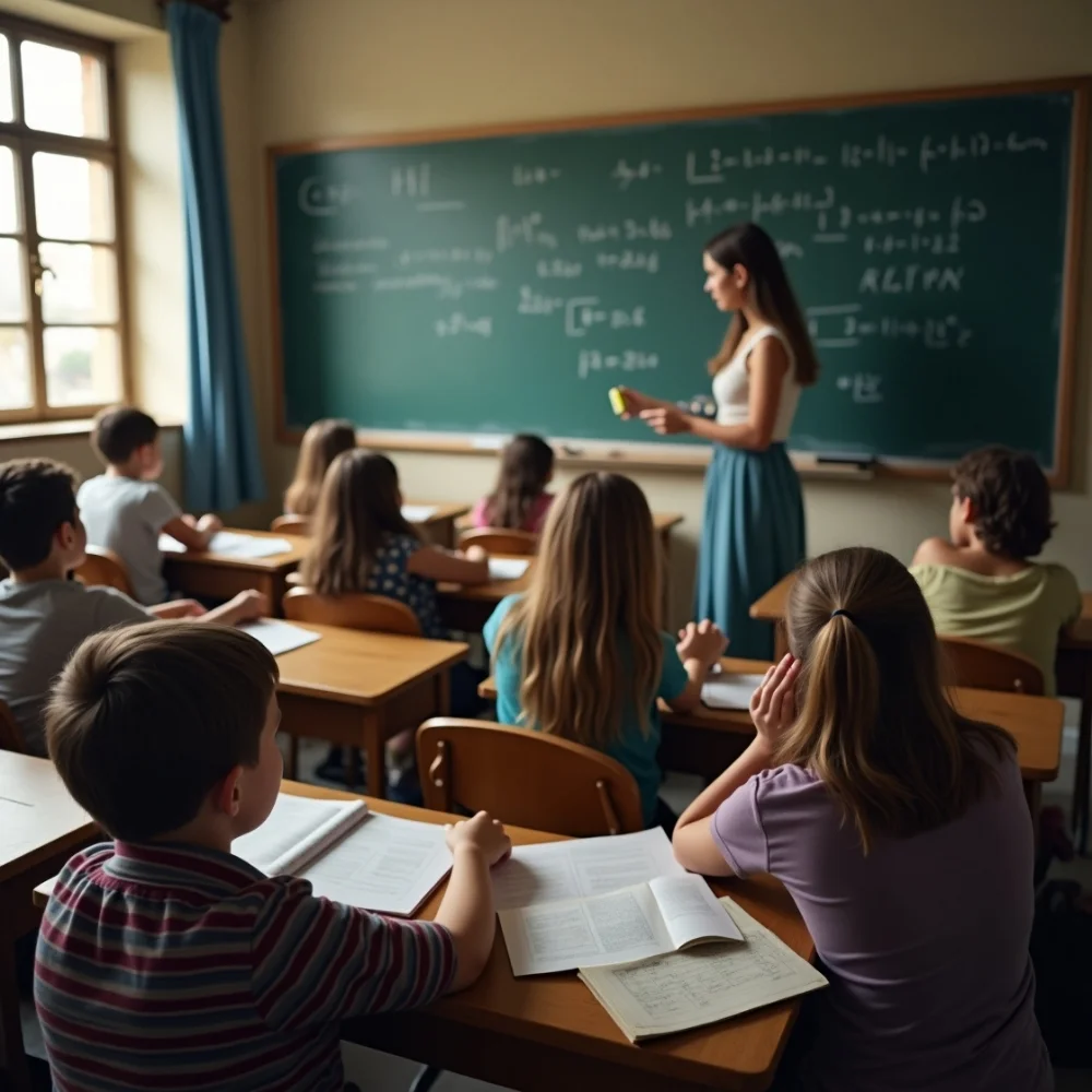 Image of traditional-math-classroom-learning-issue.