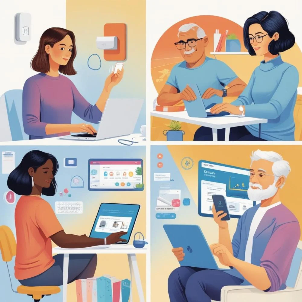 "People using tech and habits to improve daily routines" 