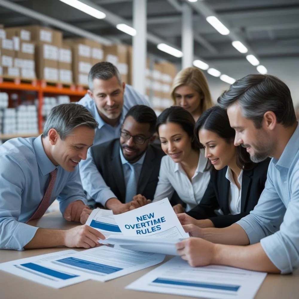 Managers discuss updated labor rules and overtime changes in retail and logistics.