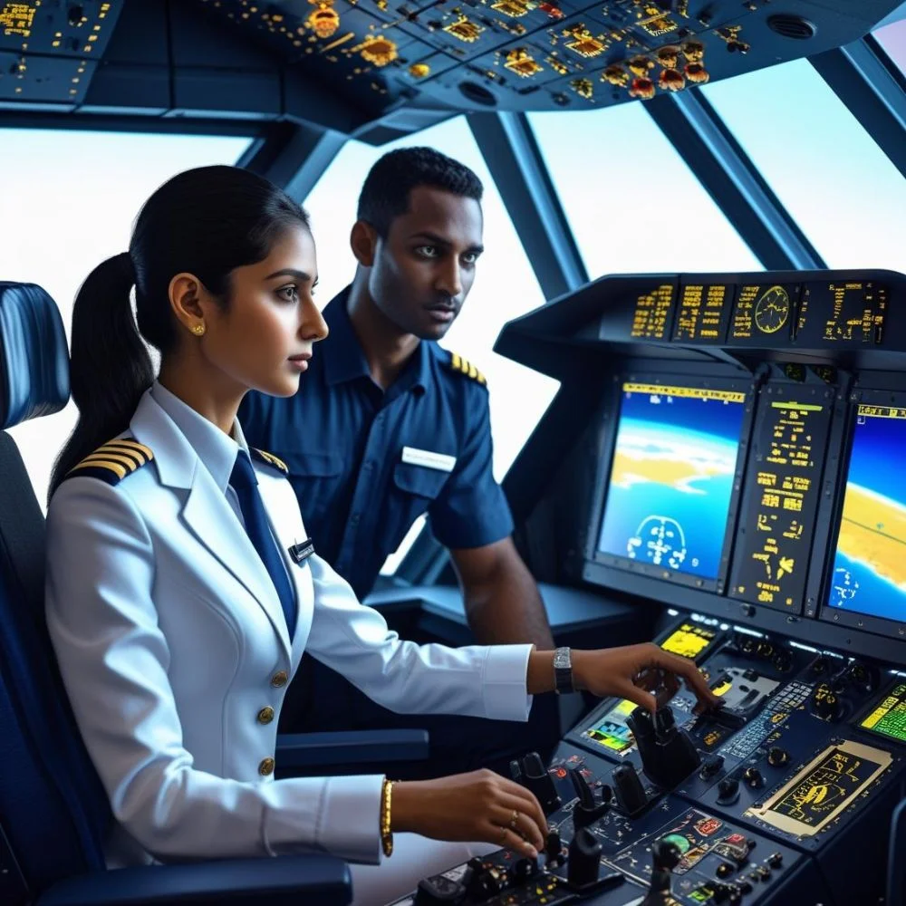 "Pilot training in a modern flight simulator"