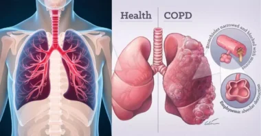 an image of Chronic Obstructive Pulmonary Disease or COPD, most common and serious chronic conditions