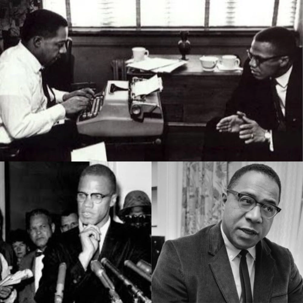 an image of Malcolm X provided the voice, Alex Haley provided the structure