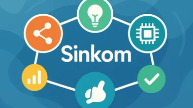 Abstract digital concept image with interconnected icons for technology, innovation, and networking.